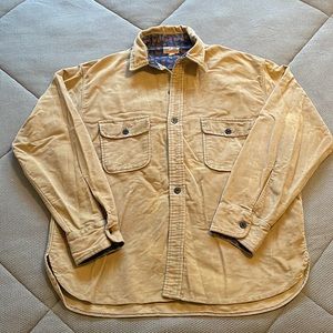 Vintage Fox Knapp Sportswear size 17 tan flannel long sleeve shirt shacket